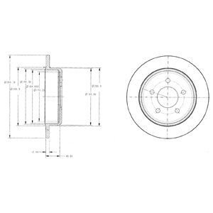 FORD USA Гальмівний диск задн. EXPLORER 4.0 4WD 99-01 Delphi BG3595 (фото 1)