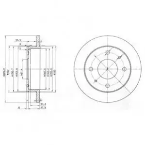 Тормозные диски Delphi BG3618