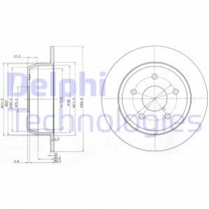 Диск тормозной Delphi BG3660 (фото 1)