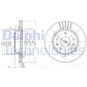 Диск тормозной Delphi BG3702C