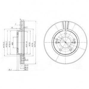 Гальмівні(тормозні) диски Delphi BG3721