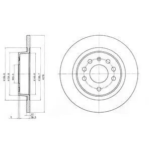 Диск тормозной Delphi BG3731C