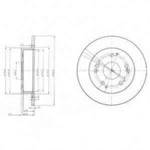 Гальмівні(тормозні) диски Delphi BG3746 (фото 1)