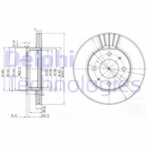 Диск тормозной Delphi BG3749