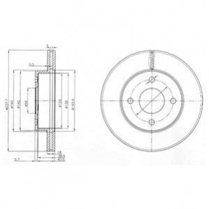 Тормозные диски Delphi BG3763