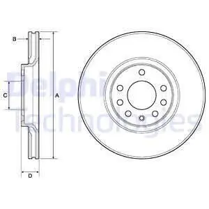 Гальмівний диск передн Лів/Прав LOTUS EXIGE OPEL ADAM, ASTRA G, ASTRA H, ASTRA H CLASSIC, ASTRA H GTC, CORSA D, CORSA E, MERIVA A, MERIVA B, VECTRA B, ZAFIRA A 1.0-3.0D 09.97 Delphi BG3770C