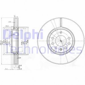 Диск гальмівний Delphi BG3772C