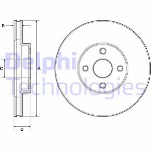 Диск тормозной Delphi BG3780