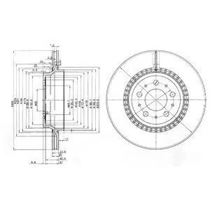Диск тормозной Delphi BG3782C
