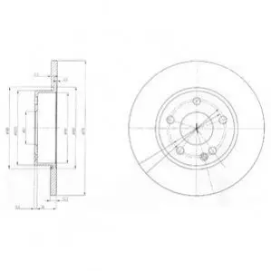 Фото Диск гальмівний (передній) MB A-class (W169) 04-12 (276x12) Delphi (BG3840) зображення 1