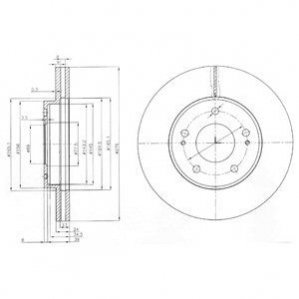 Тормозной диск Delphi BG3848