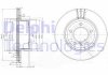 Диск гальмівний - Delphi BG3900C (3411685499, 34116764641, 34116854997)
