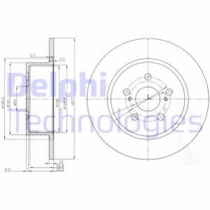 Диск тормозной Delphi BG3922 (фото 1)