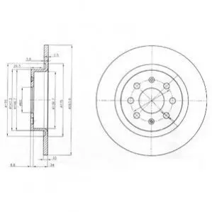 Диск тормозной Delphi BG3945