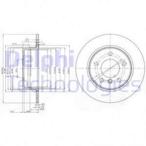 Диск тормозной Delphi BG3948C