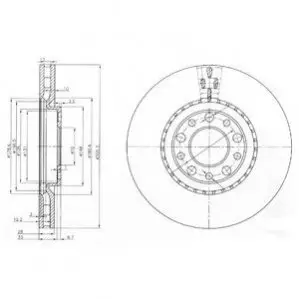 Тормозной диск Delphi BG3951