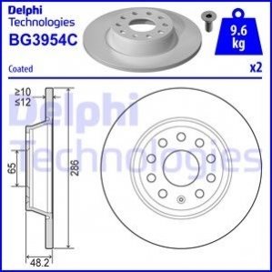 Диск гальмівний Delphi BG3954C (фото 1)