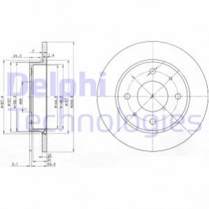 Диск тормозной Delphi BG3971