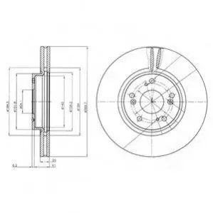 Тормозной диск Delphi BG3978