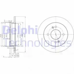 Диск тормозной Delphi BG3981C