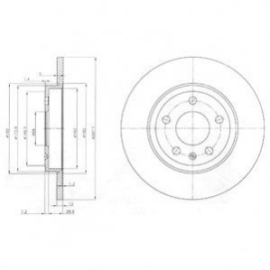 Тормозной диск Delphi BG3996