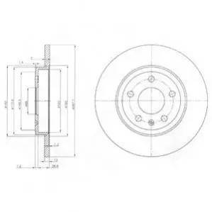 Тормозной диск Delphi BG3996