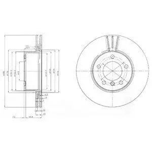 Фото Диск гальмівний (передній) BMW 3 (E90-93) 04-13 (300x24) (з покриттям) PowerDisc Delphi (BG3998C) зображення 1