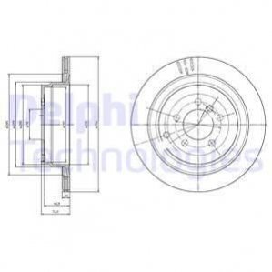 Тормозной дискRANGE ROVER 02- TYL Delphi BG4021C