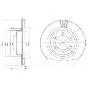 Диск тормозной передний Delphi BG4052