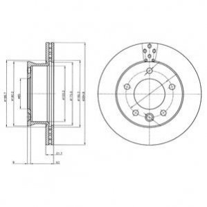 Тормозной диск Delphi BG4067