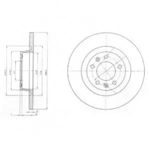 Фото Диск гальмівний (задній) Citroen Jumpy/Fiat Scudo 07- (290х14) (повний) Delphi (BG4085) зображення 1