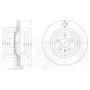 Тормозной диск - (4FO6156O1B, 4F0615601B) Delphi BG4087