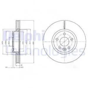 Фото Диск гальмівний (передній) Range Rover Evoque 11-/Ford Galaxy/S-MAX 06-15 (300x28) Delphi (BG4094) зображення 1