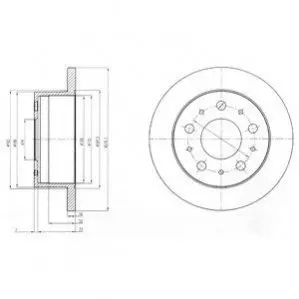 Фото Диск гальмівний (задній) Citroen Jumper II/Peugeot Boxer 06- (279.7х16) Delphi (BG4099) зображення 1
