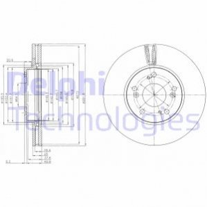 Диск тормозной - (45251SJHE10, 45251SJHE1O) Delphi BG4119