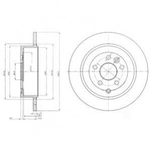 Диск гальмівний Delphi BG4124C