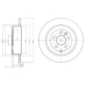 Диск тормозной Delphi BG4124C
