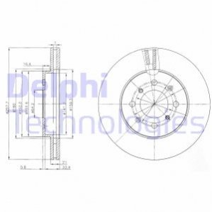 Диск тормозной - (45251SAAG50) Delphi BG4148C