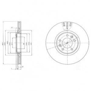 Гальмівні(тормозні) диски Delphi BG4150 (фото 1)