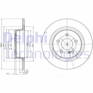 Диск тормозной Delphi BG4153C