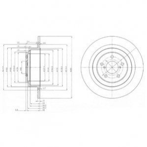 Гальмівні(тормозні) диски Delphi BG4154 (фото 1)