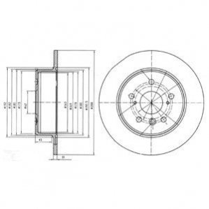 Тормозной диск Delphi BG4156