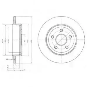 Гальмівний диск задн Лів/Прав JEEP COMMANDER, GRAND CHEROKEE II, GRAND CHEROKEE III, GRAND CHEROKEE IV 3.0D-6.1 04.99 Delphi BG4160 Купити в Україні