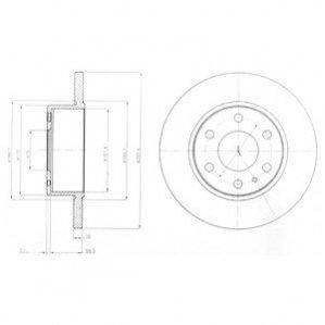 Гальмівний диск Delphi BG4164 (фото 1)