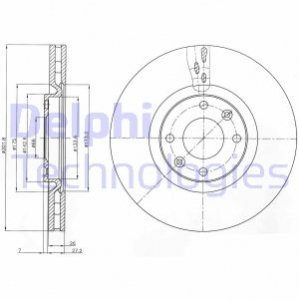 Диск тормозной Delphi BG4166