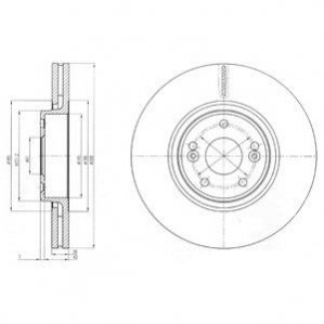 Диск тормозной Delphi BG4167