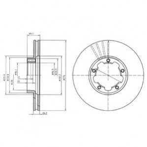 Тормозной диск Delphi BG4173 (фото 1)