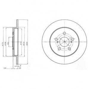 Гальмівний диск Delphi BG4201C