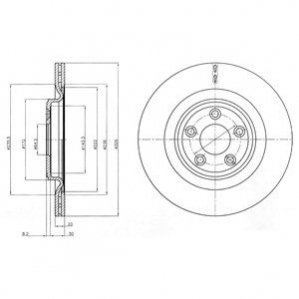 Диск тормозной Delphi BG4202C