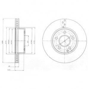 Тормозной диск Delphi BG4227C